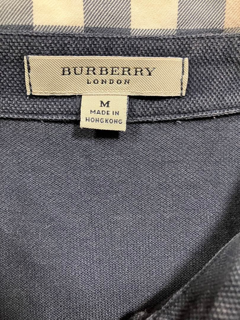Burberry London 半袖ポロシャツ ノバチェック 襟 香港