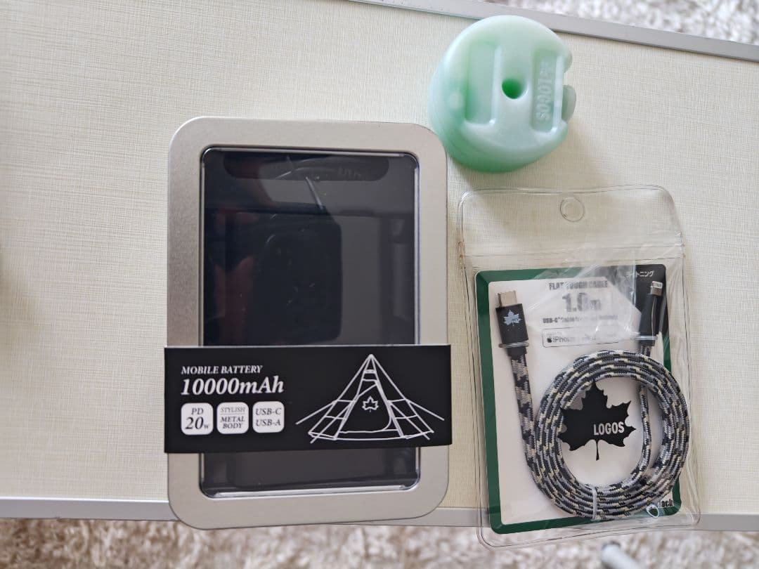「送料込み」新品 ロゴス ボディエアコン　バッテリー 氷嚢１個 USBセット
