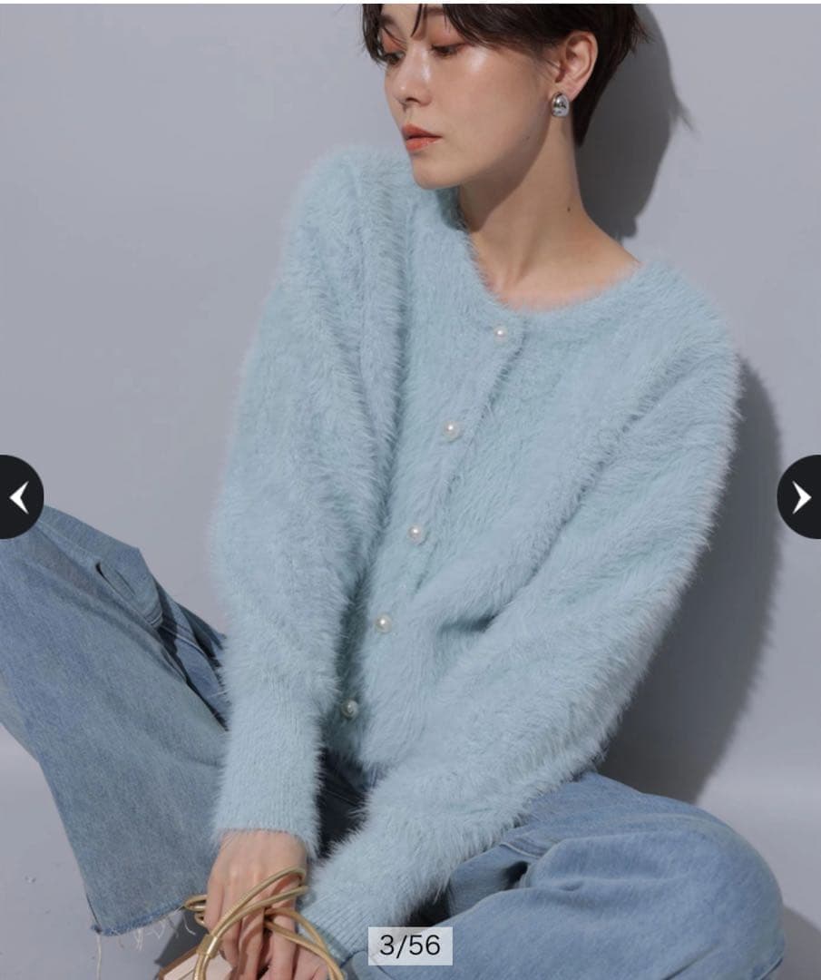 arpege story♡フェザーニットカーディガン