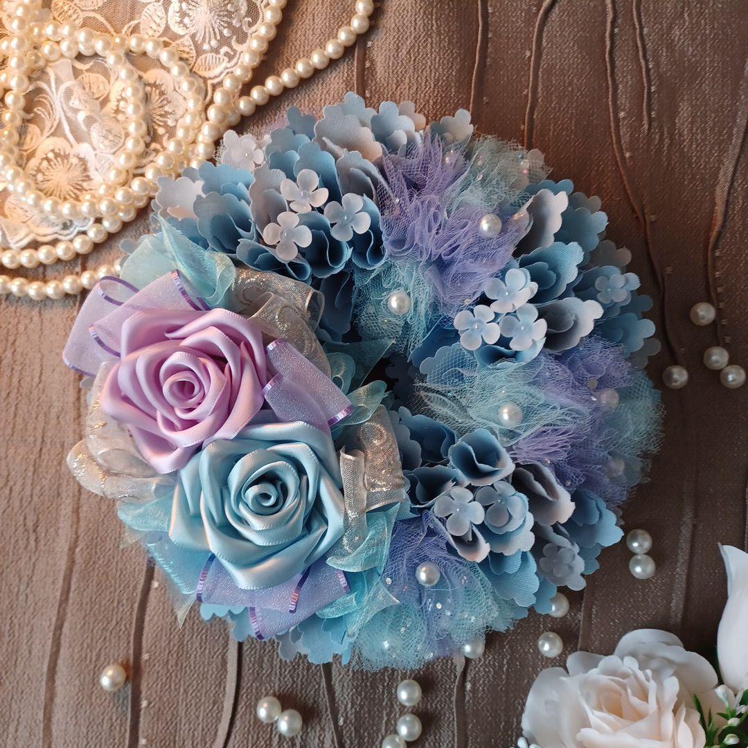 ＊588.589.590＊~＊ミッケ＊~布リース　紫陽花リース