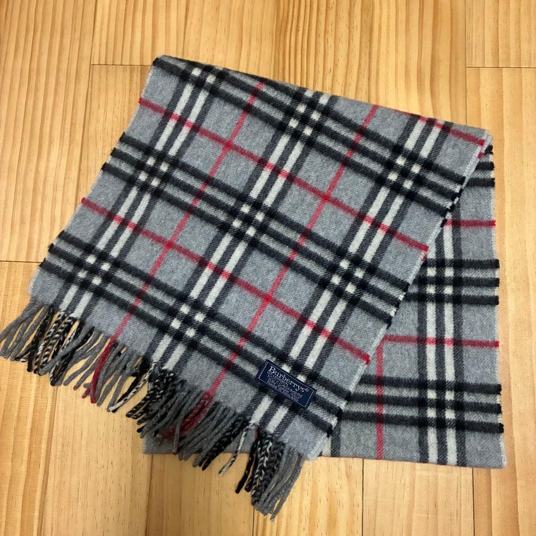 BURBERRY LONDON マフラー ノバチェック カシミヤ100% 英国製