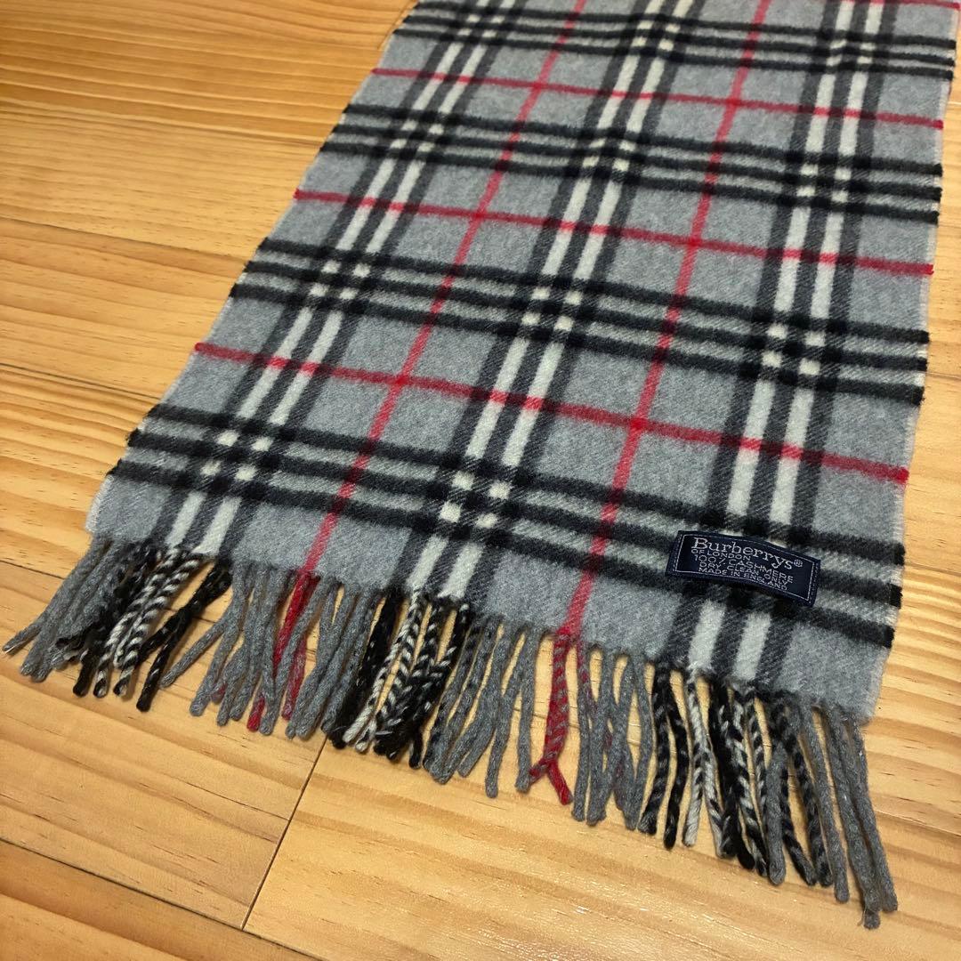 BURBERRY LONDON マフラー ノバチェック カシミヤ100% 英国製