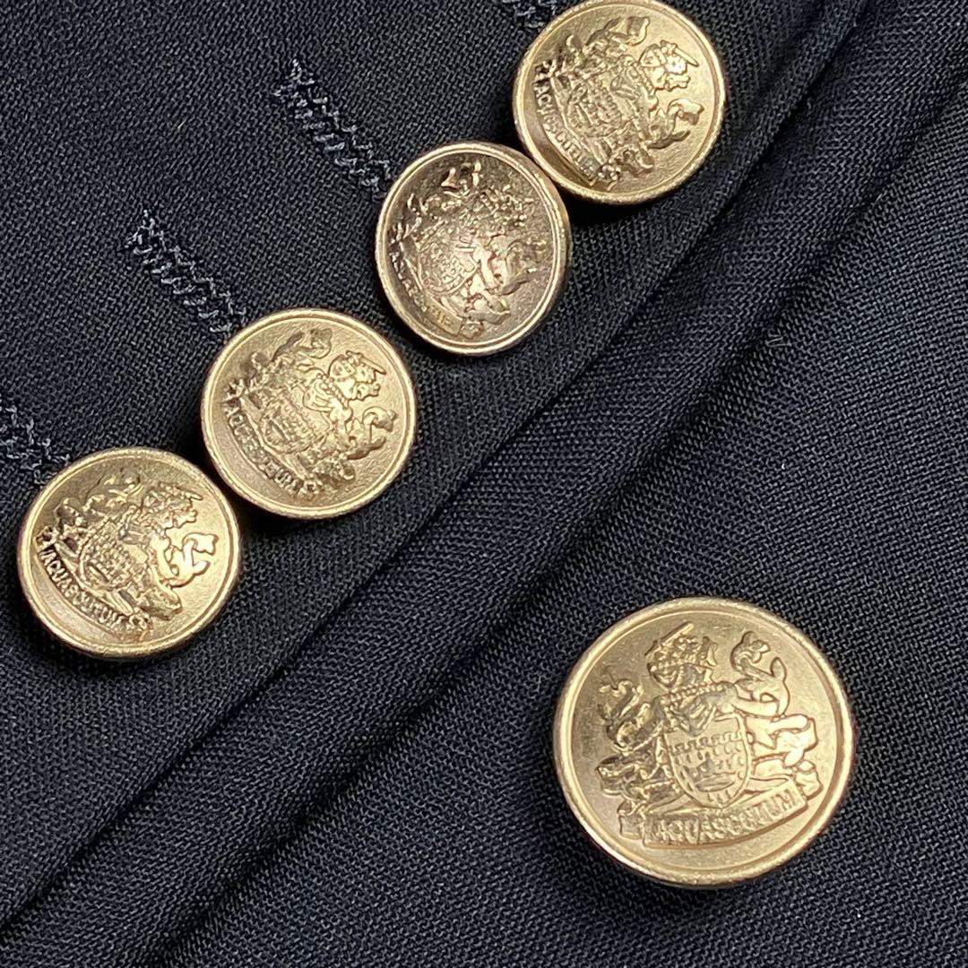Aquascutum アクアスキュータム 金ボタン ダブルブレザー 紺ブレ