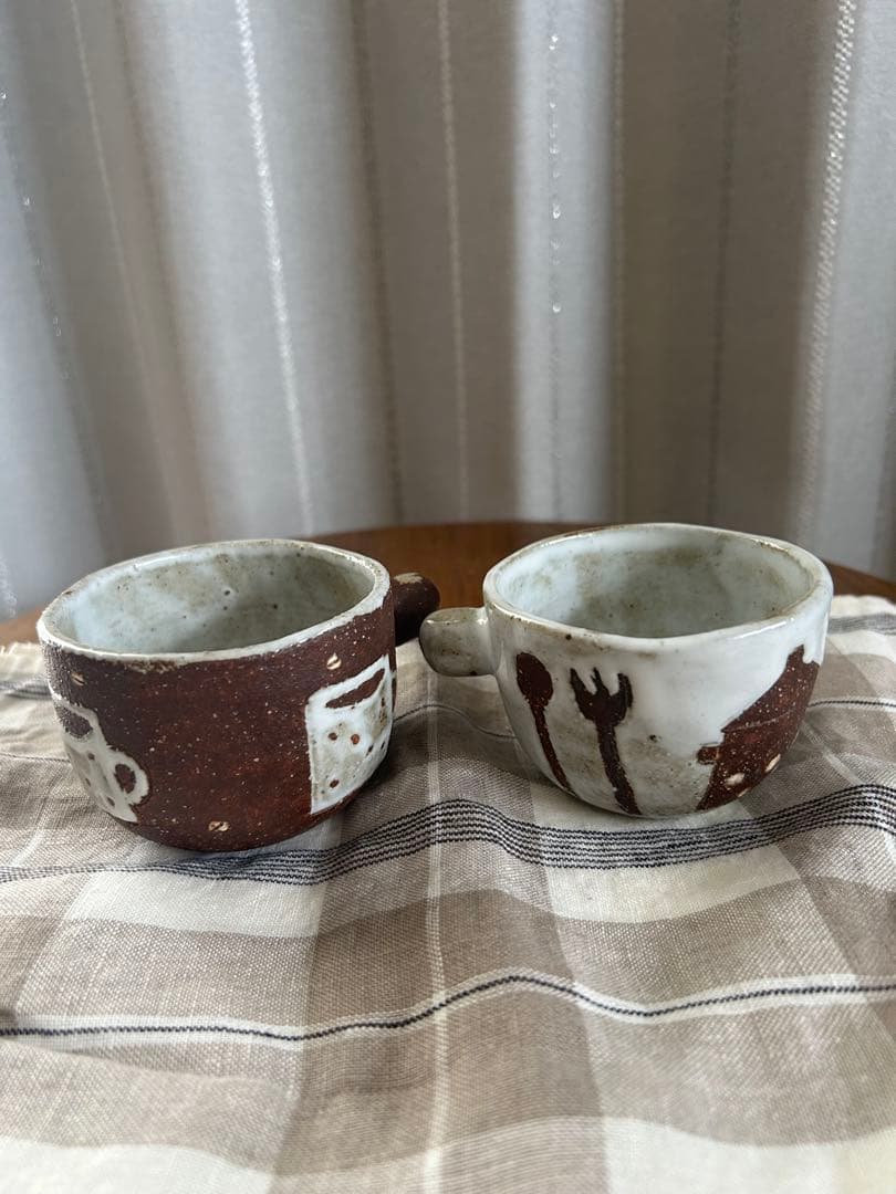 岡崎純子　陶器製カップ2個セット