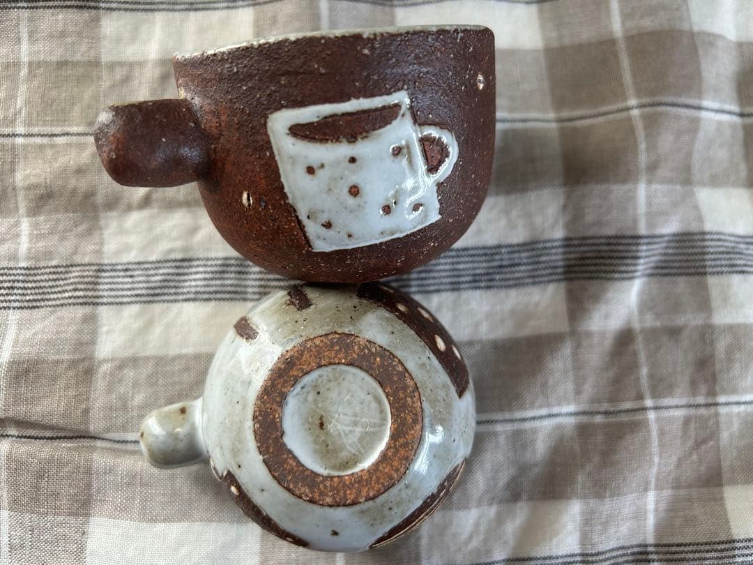 岡崎純子　陶器製カップ2個セット