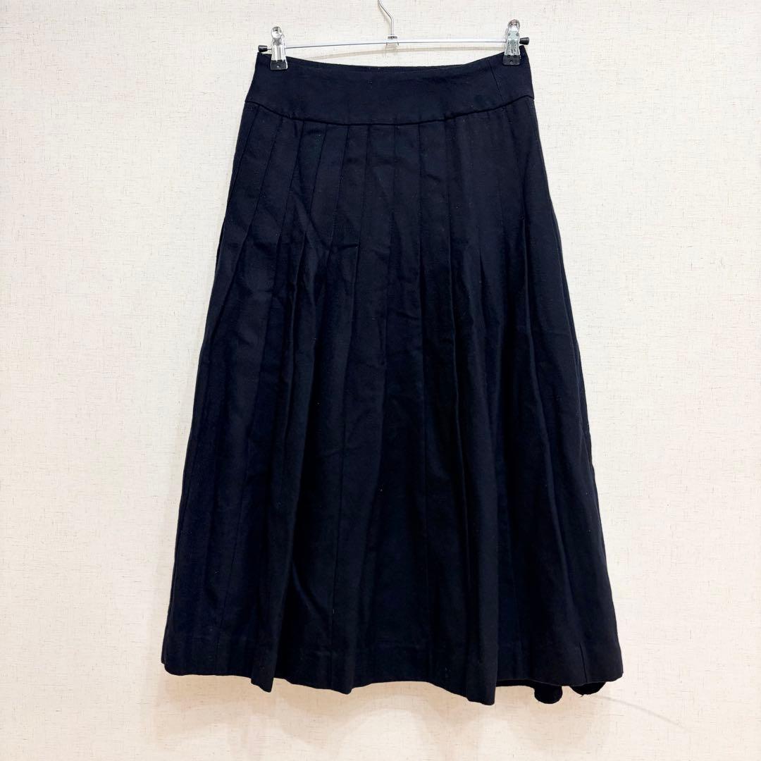 BEAMS BOY ビームスボーイ ウール スカート プリーツ ロング 黒 F