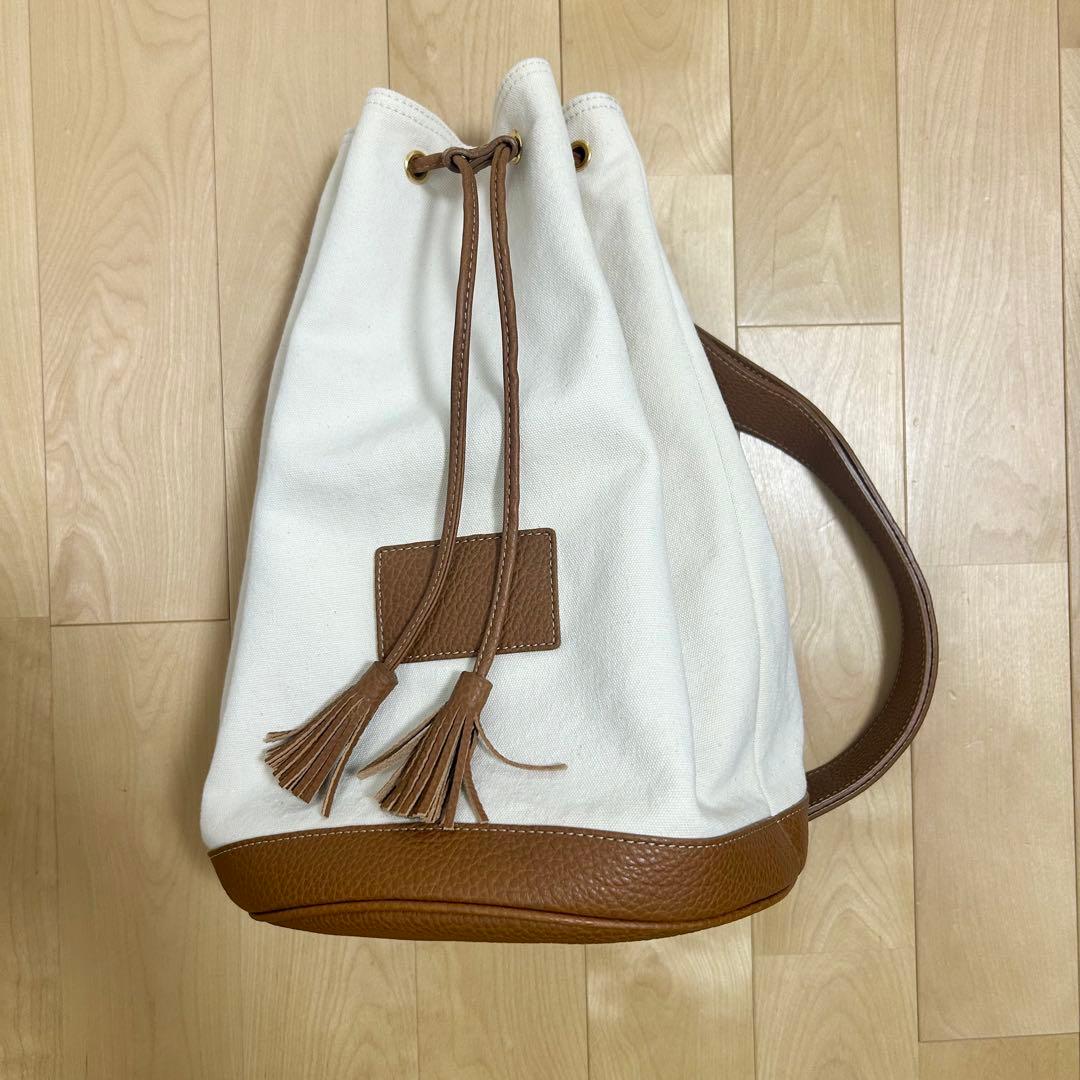 ACATE アカーテ キャンバス シュリンクレザー ワンショルダーバッグ