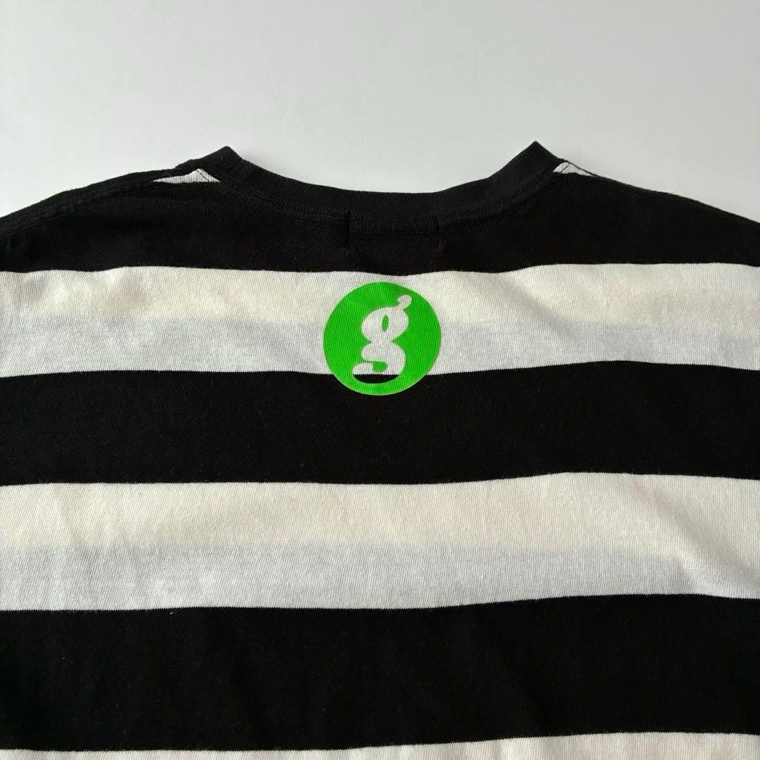 00s 日本製 グッドイナフ ブラック ワイド ボーダー 半袖 Tシャツ M