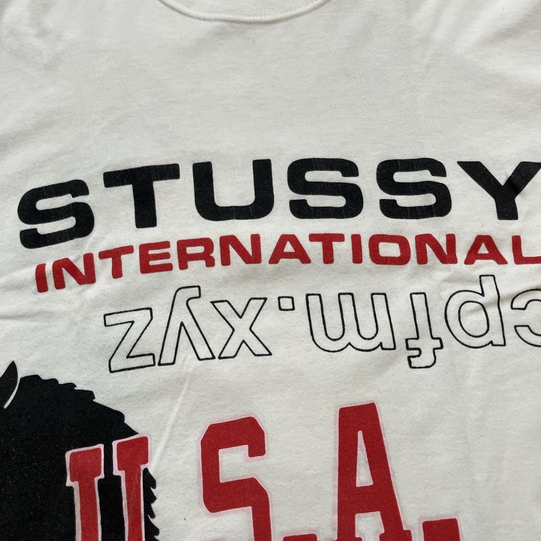 ステューシーSTUSSY×CPFM 限定コラボ ラスタ プリントTシャツ 白 L