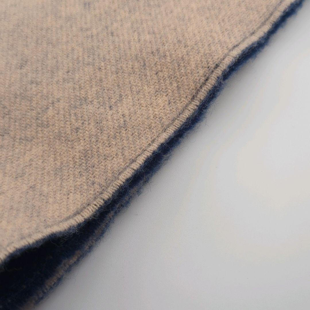 【人気】LOEWE ロエベ マフラー リバーシブル ネイビー×ベージュ