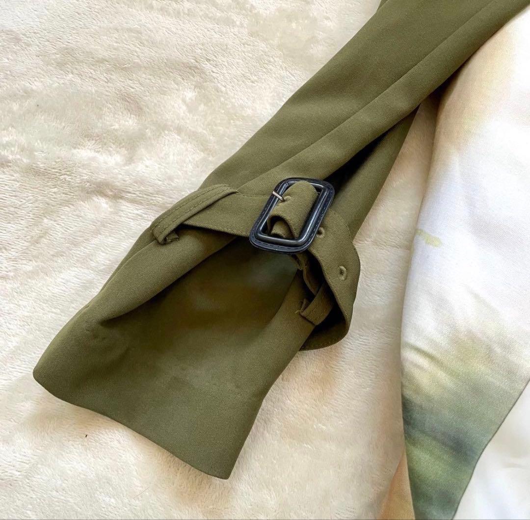 Ameri ISABELLA BACK LAYERED JACKET カーキ