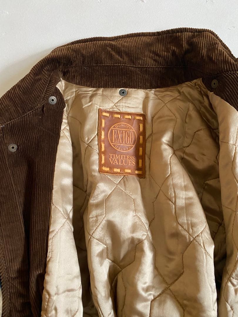 90s- leather×fleece coverall jacket