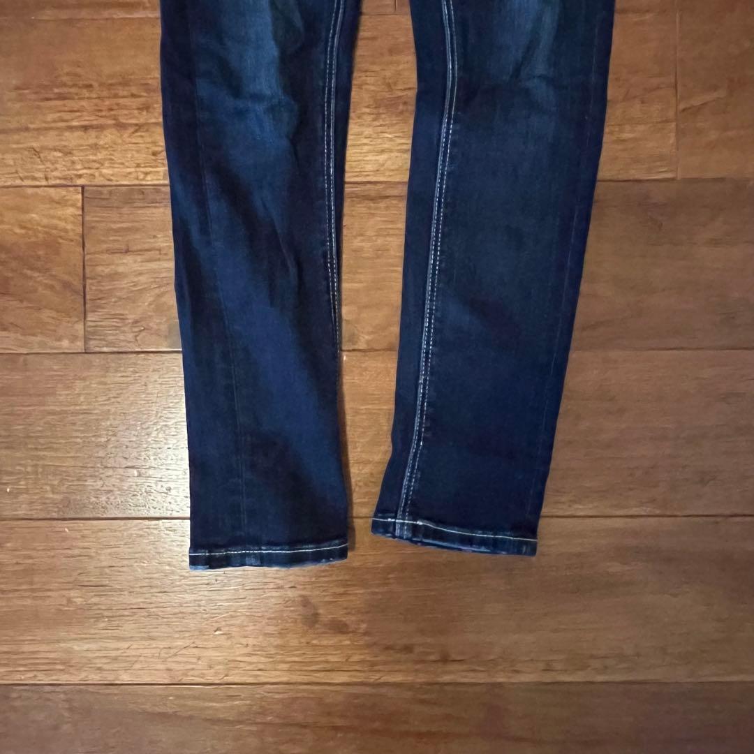 美品　GYDA ジェイダ　 ウエストクロススキニーデニムパンツ 小柄さん向け