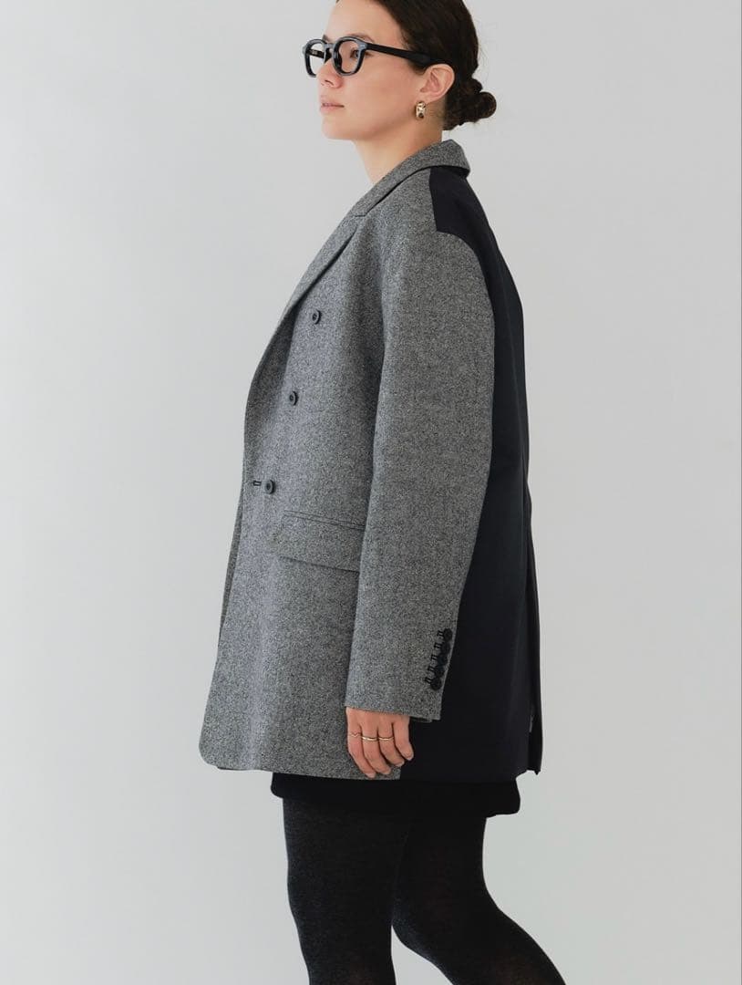 sysy新品☆ヨリyoriエコウールツイードジャケット36【2025AW】