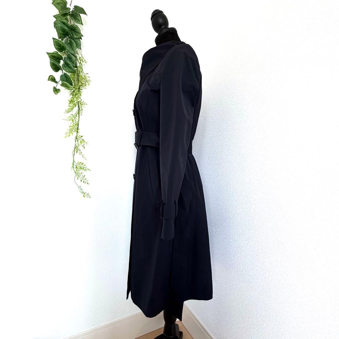 美品 ANAYI アナイ 高級 トレンチコート ネイビー 38 M ベルト付き
