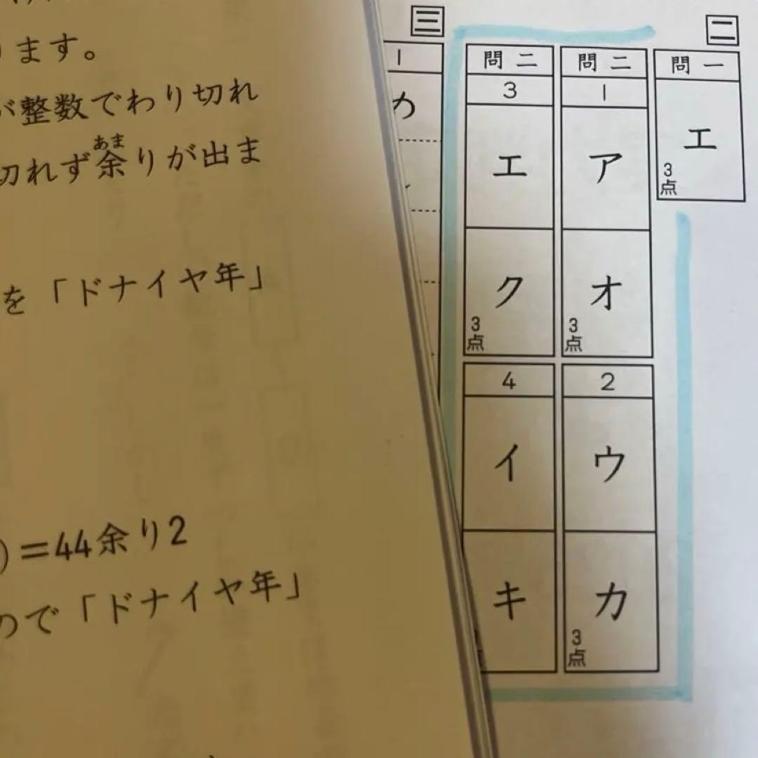 全国公開模試 6年 2科目 テスト　全11回分　袋付き