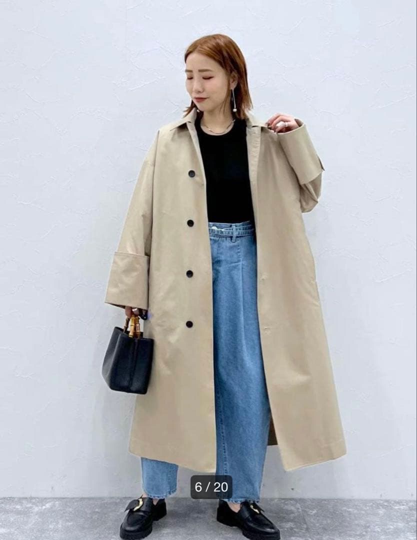 STERNBERG シャンブレーステンカラーコート ロングコート