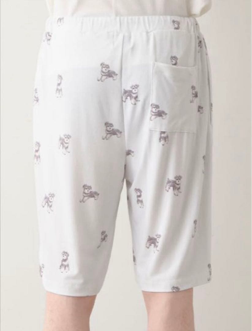 ジェラートピケ　可愛い♡シュナウザー柄Tシャツとハーフパンツの上下セット限定品