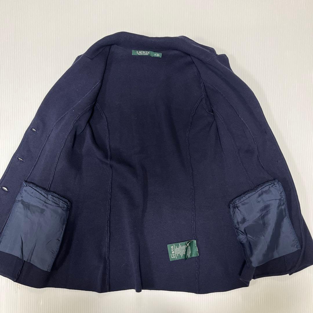 LAUREN RALPH LAUREN ニット テーラードジャケット金ボタンXS