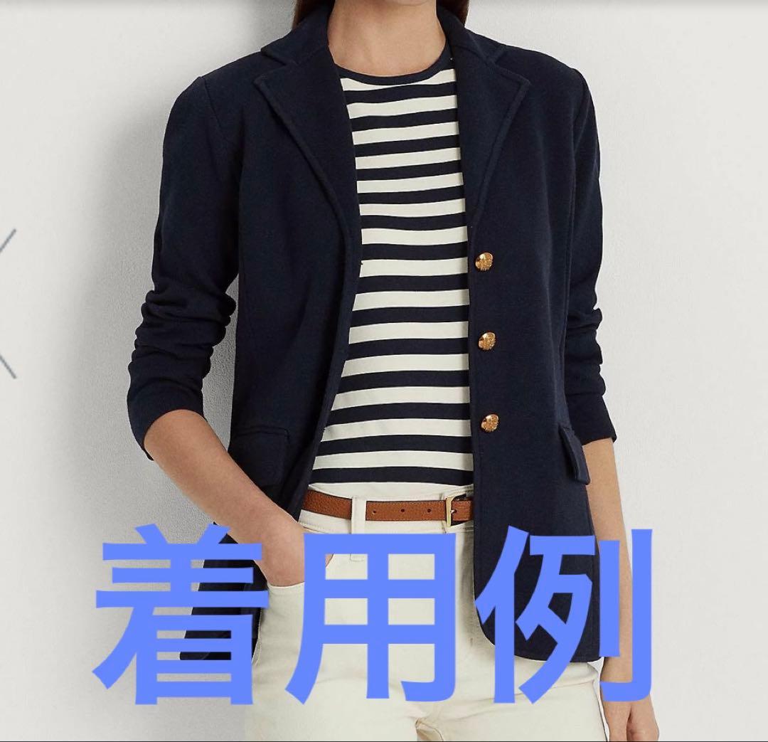LAUREN RALPH LAUREN ニット テーラードジャケット金ボタンXS