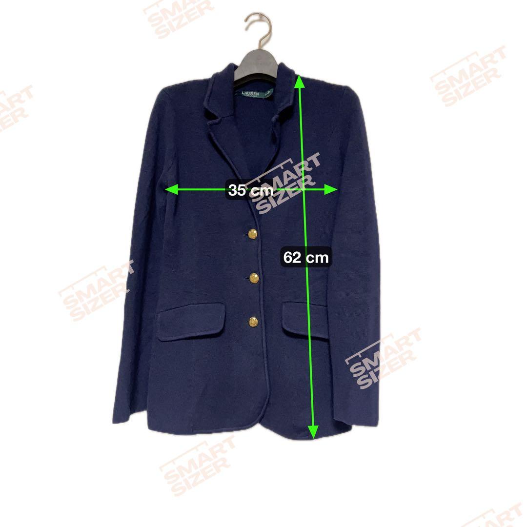 LAUREN RALPH LAUREN ニット テーラードジャケット金ボタンXS