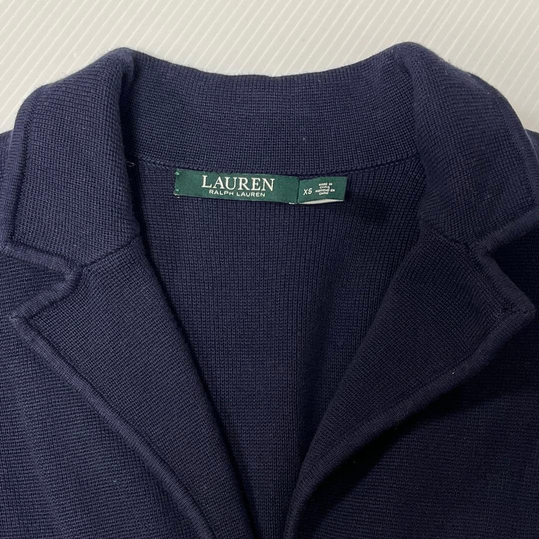 LAUREN RALPH LAUREN ニット テーラードジャケット金ボタンXS