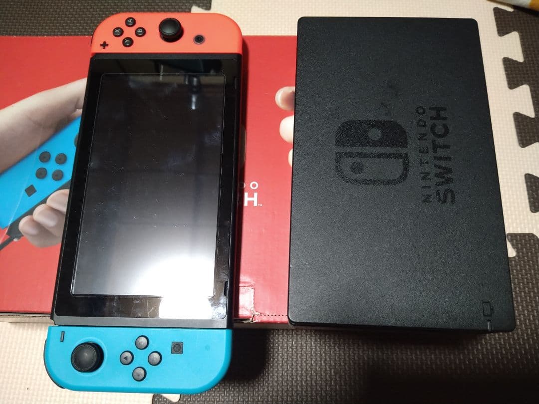 美品！Nintendo Switch 青/オレンジ Joy-Con 本体