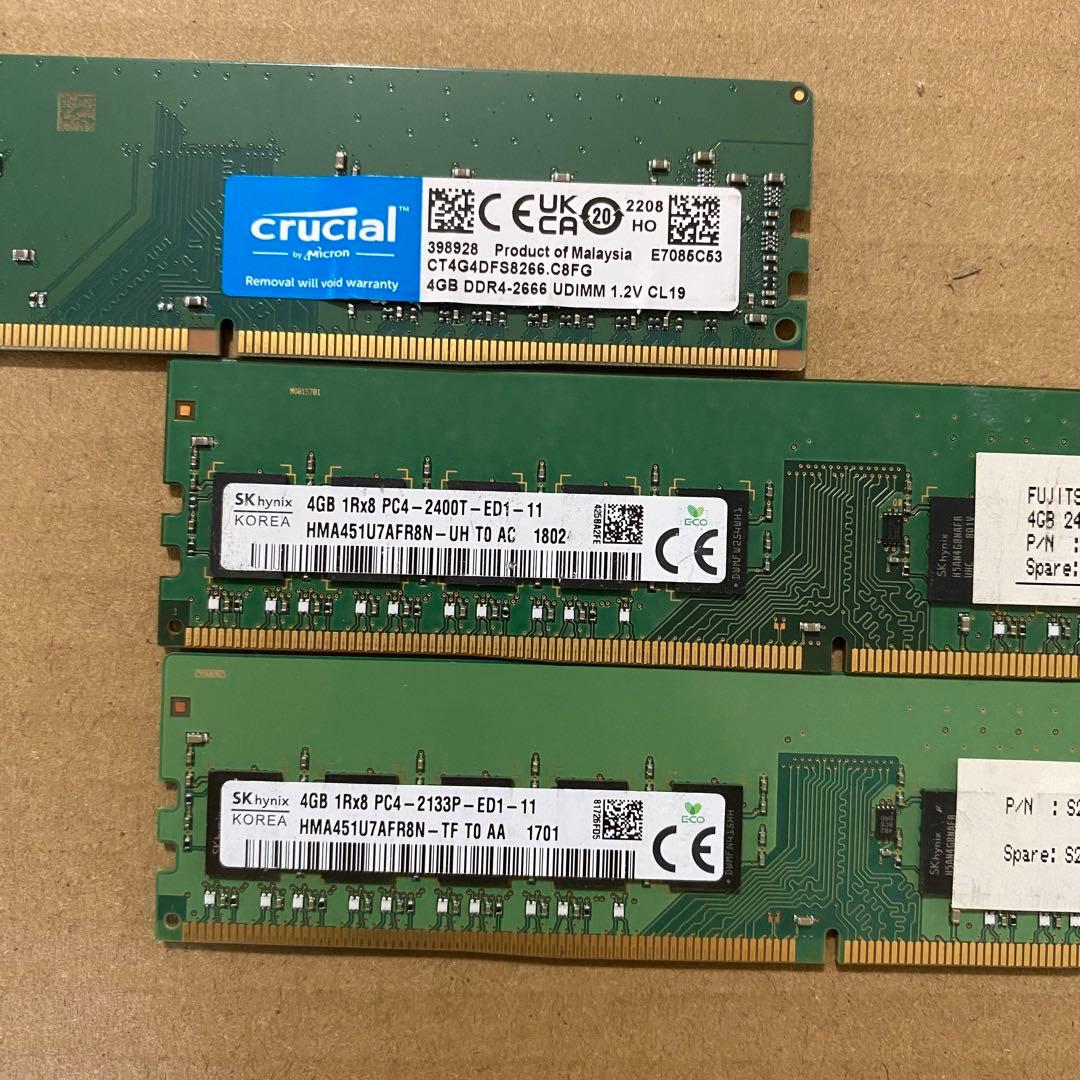 h*o様 DDR4 4GB×6枚 合計24GB デスクトップ用メモリ まとめ売り