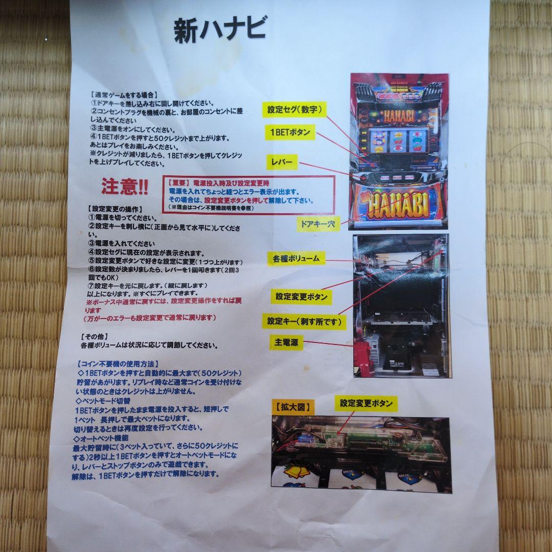 パチスロ実機　Ｓ／新ハナビＲ／ＨＡ　不要機付き