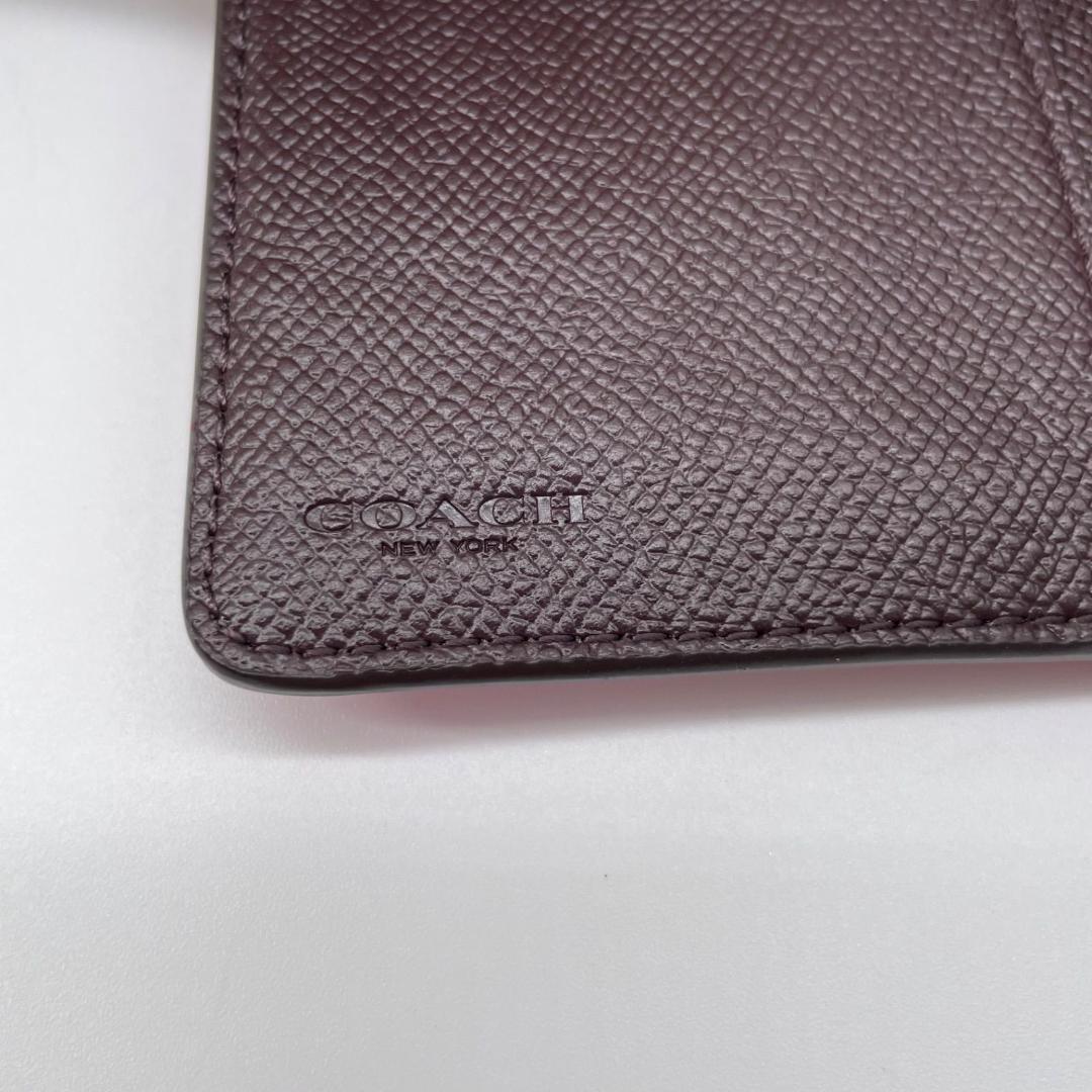11419✨未使用級✨COACH フラップ 折り財布 レザー メタリック 金具