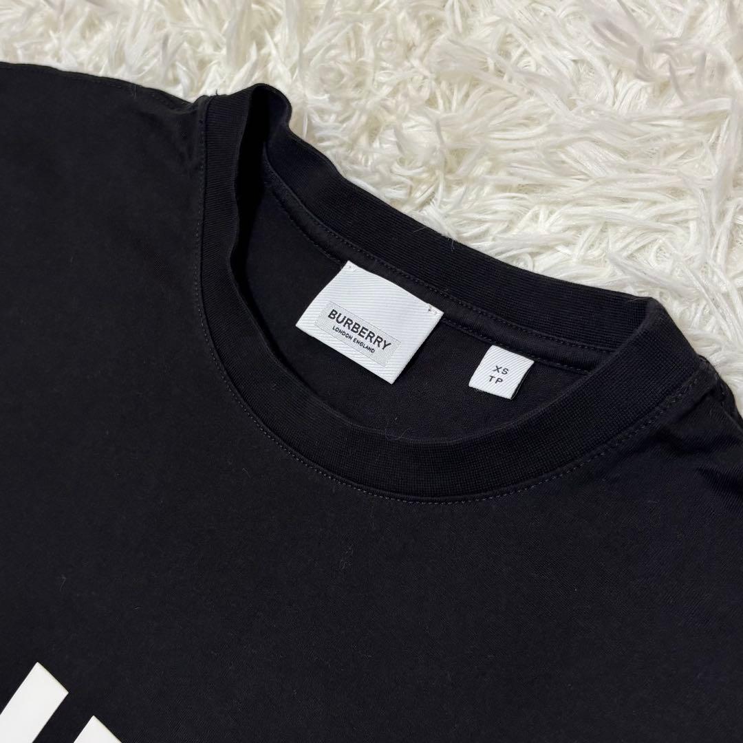 現行 人気 バーバリー ロゴ Tシャツ ホースフェリー 黒 Sオーバーサイズ