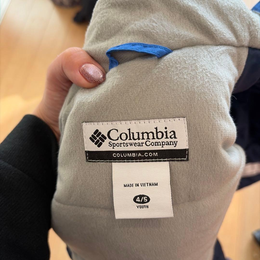 Columbia キッズ スノーウェア つなぎ パンツ 青 110