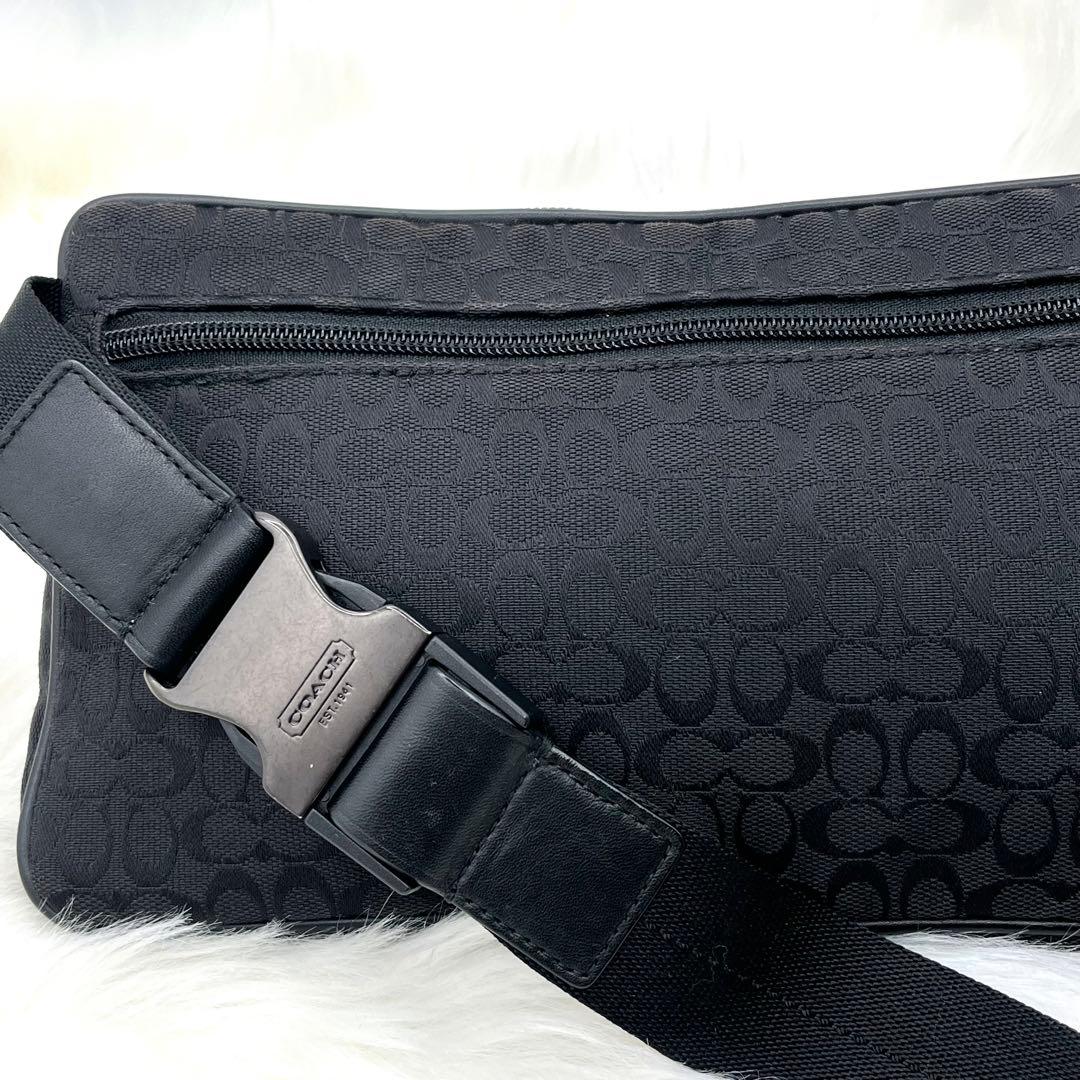 ☆美品☆ COACH コーチ ウエストポーチ ヒップバッグ ミニシグネチャー