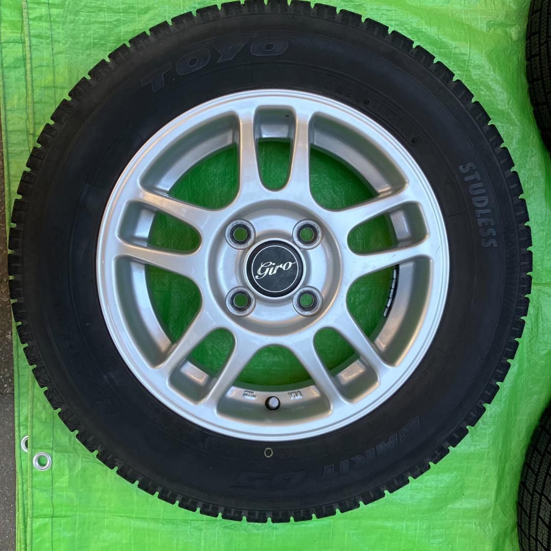 スタッドレス TOYO 145/80R13とアルミ ブリヂストン GIRO 4本
