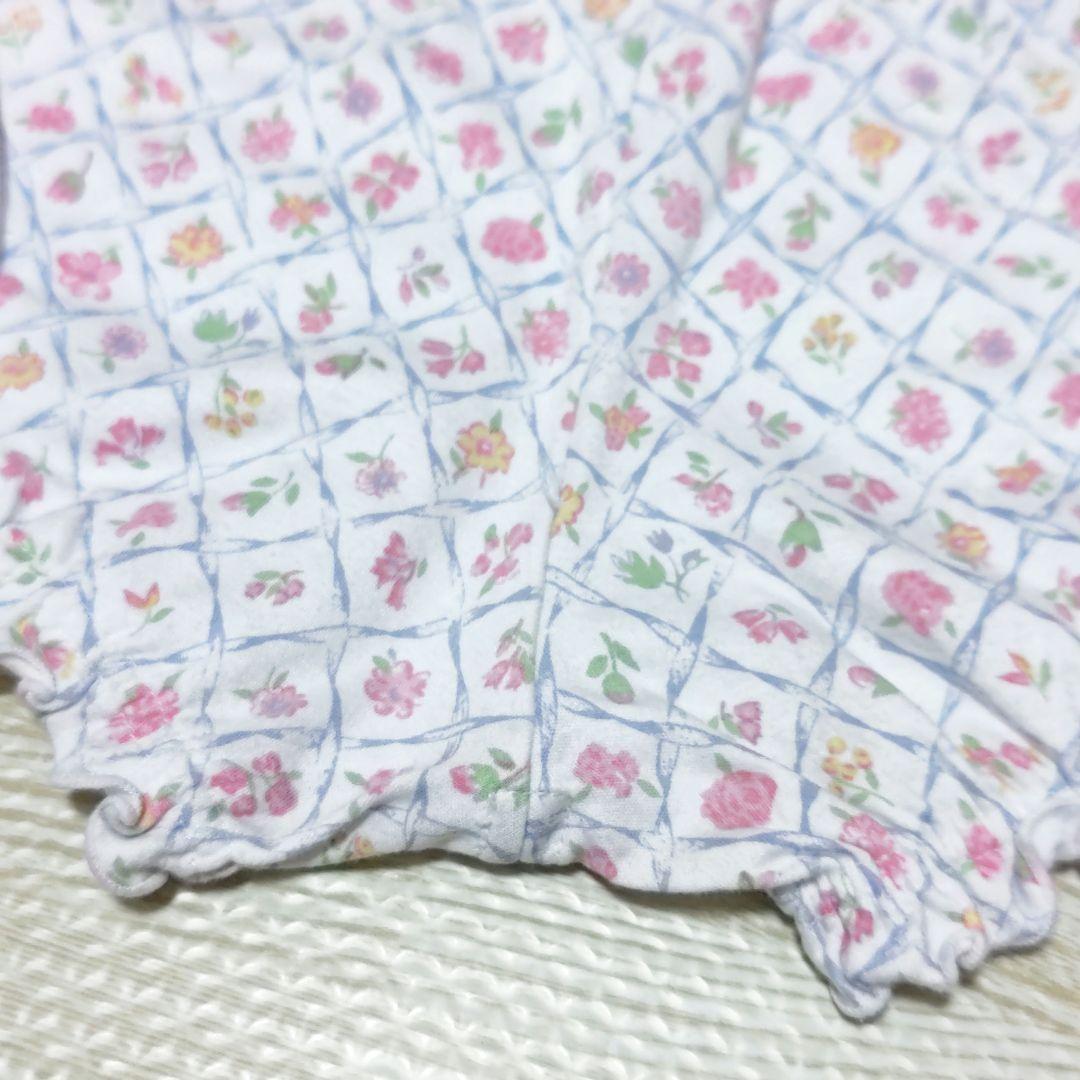 CELINE☆セリーヌ☆セットアップ☆白襟付きスモッキング刺繍☆90