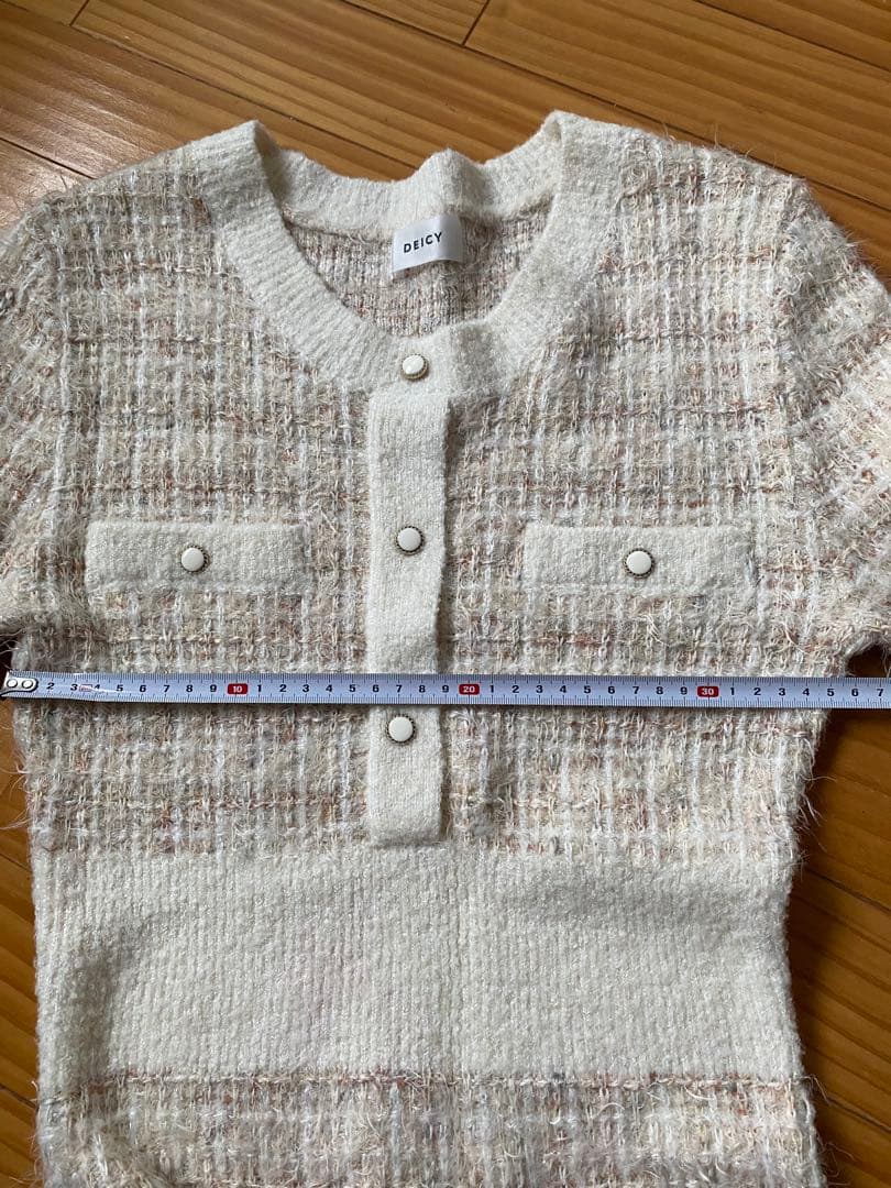 1771. 専用　DEICY 美品 ツイード ニット ワンピース