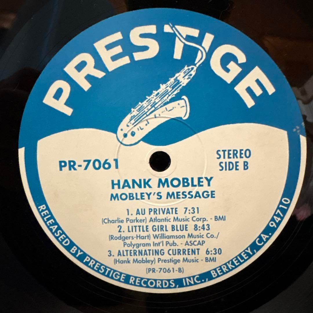 洋楽 MOBLEY'S MESSAGE Hank Mobley