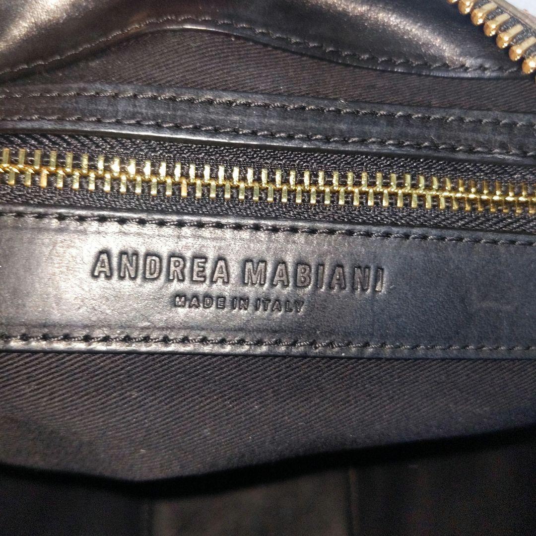 cg23. ANDREA MABIANI ボストンバッグ 本革 パイソンレザー