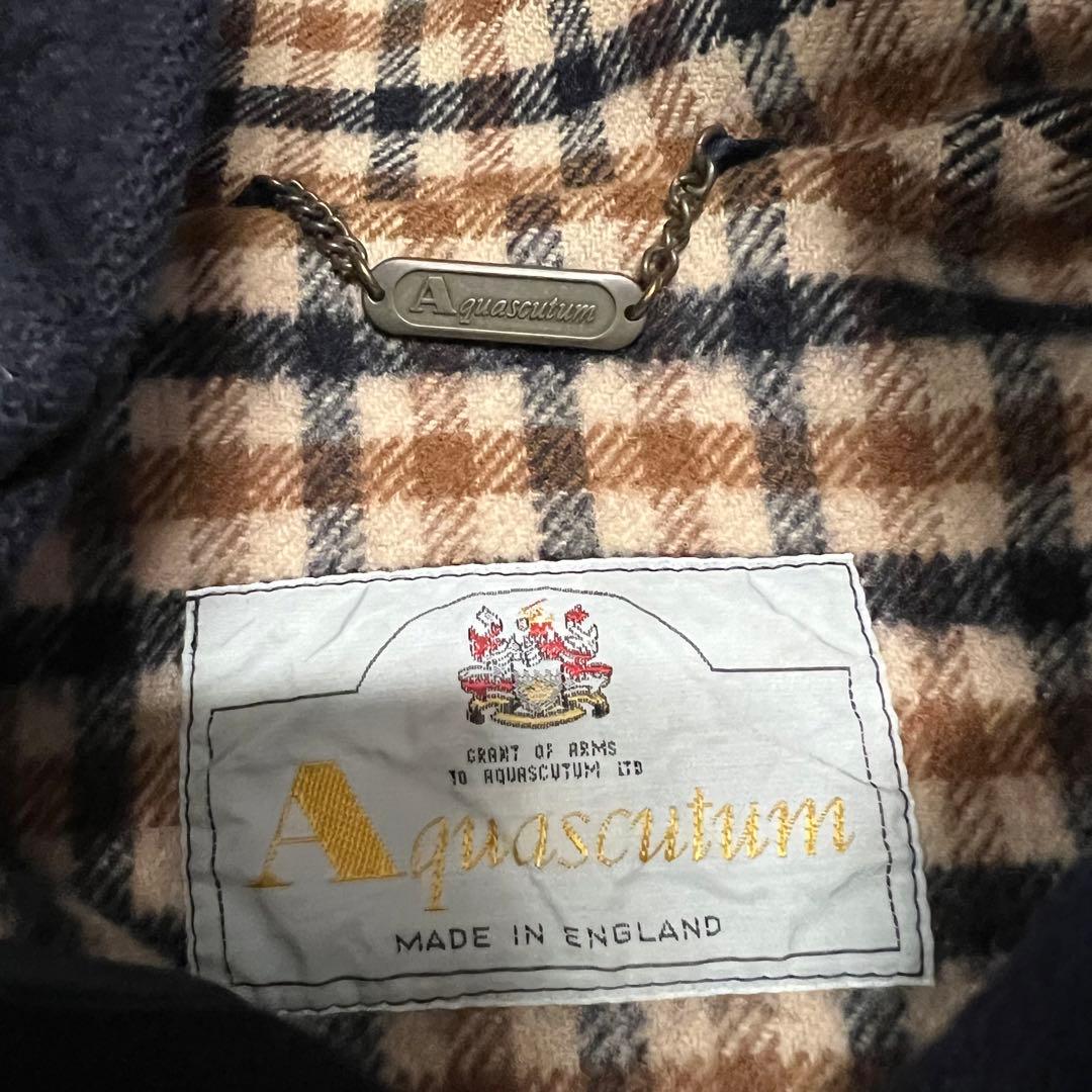 90s Aquascutum/ダッフルコート/ネイビー/英国製
