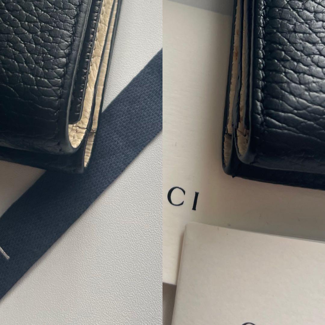 178 極上美品 GUCCI グッチ マーモント 3つ折り財布