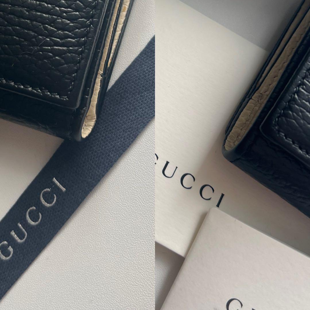 178 極上美品 GUCCI グッチ マーモント 3つ折り財布