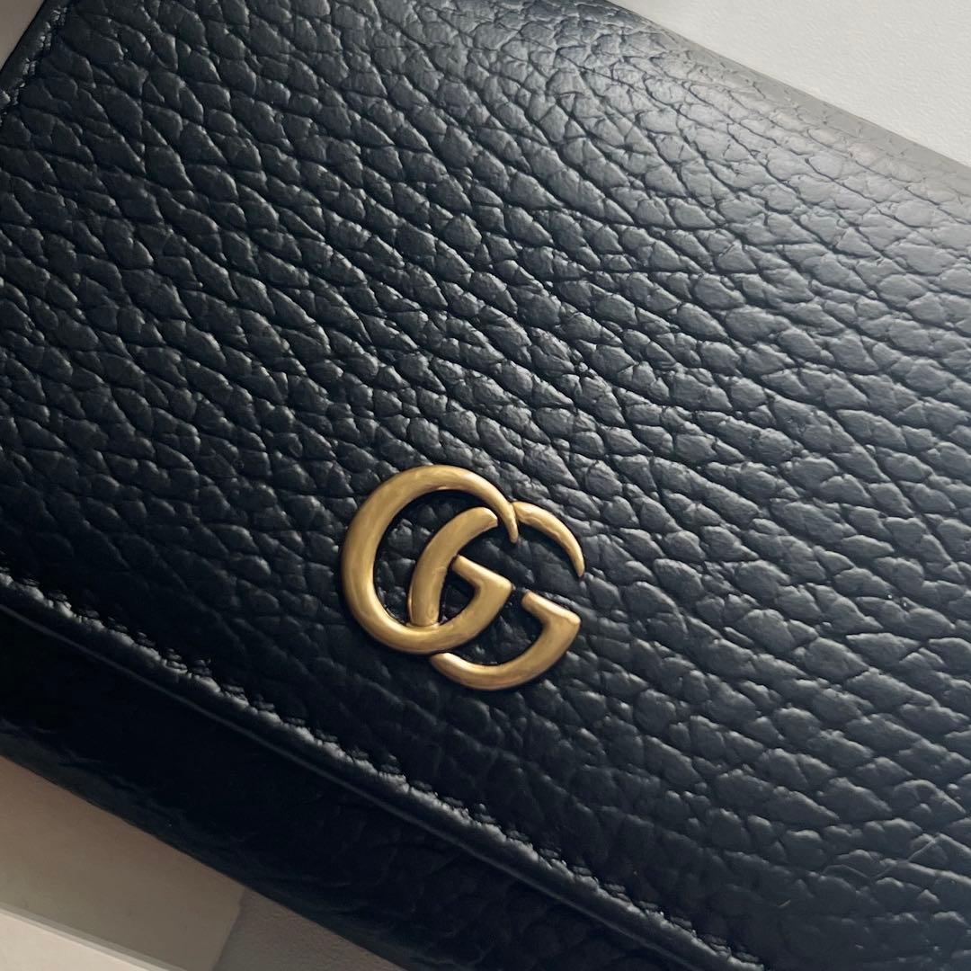 178 極上美品 GUCCI グッチ マーモント 3つ折り財布