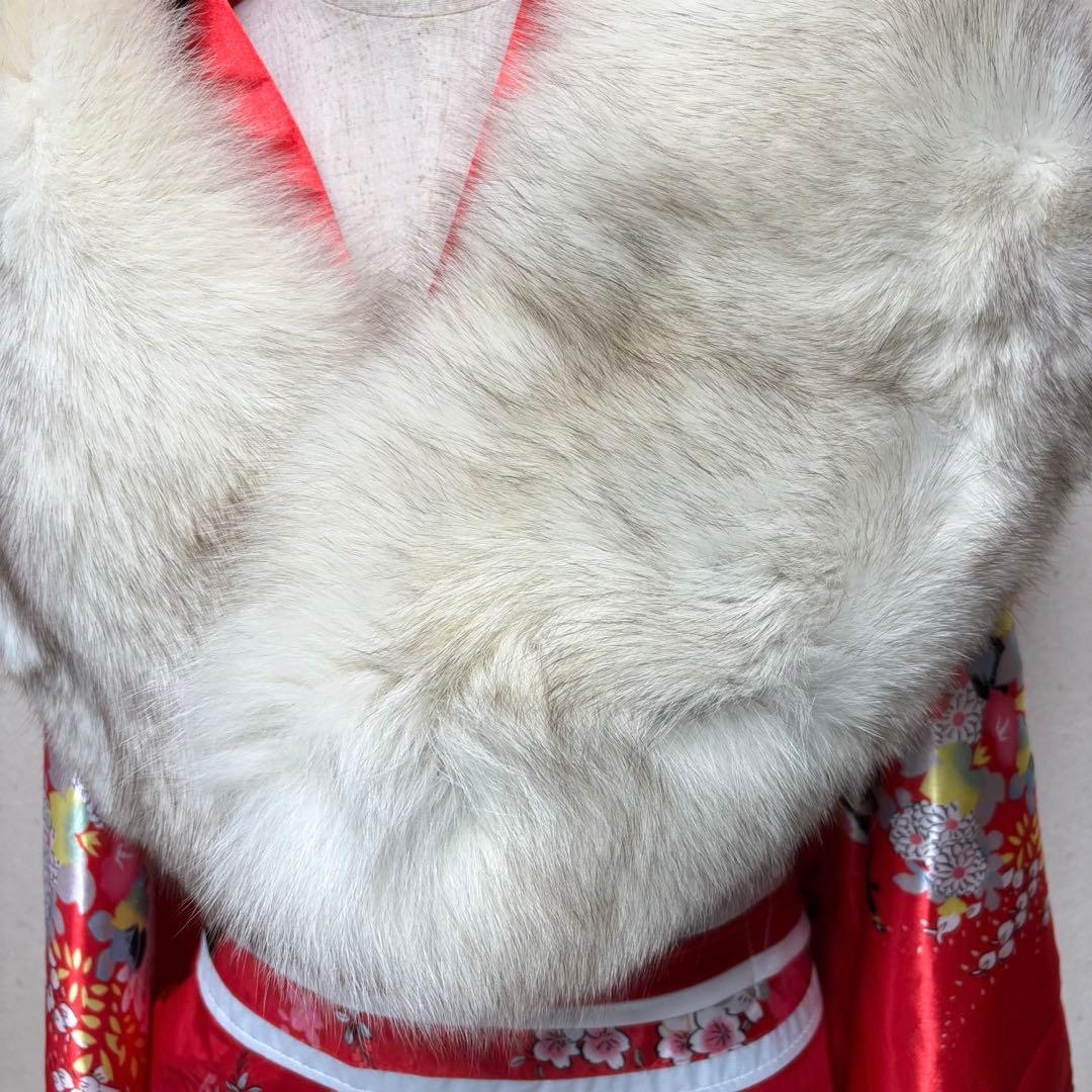 未使用 SAGA FURS 大判 ショール ブルーフォックス ファー 成人式