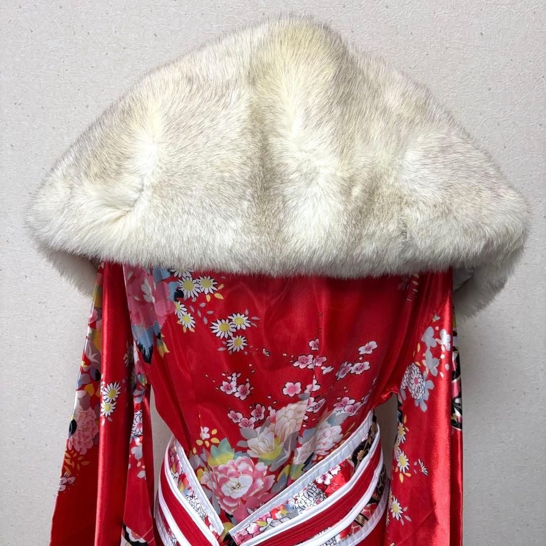 未使用 SAGA FURS 大判 ショール ブルーフォックス ファー 成人式