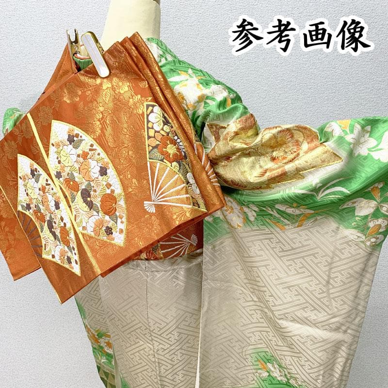 【売切値下げ】408z30☆アンティーク風 中振袖 金銀駒刺繍 成人式 結婚式