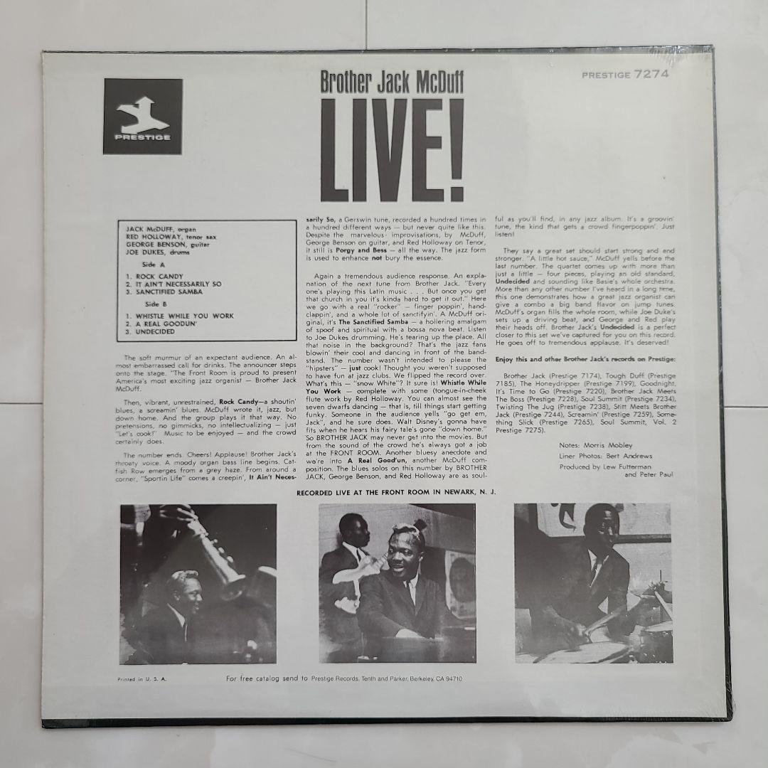 ★未開封・新品ＵＳ盤★『ＬＩＶＥ！』ブラザー・ジャック・マクダフ