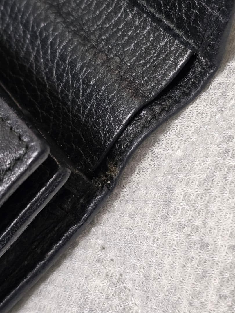 GUCCI レザー 三つ折り財布 グッチ GGマーモント ブラック
