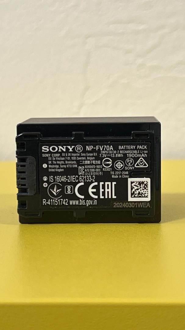 【箱無し】SONY ソニー NP-FV70A 純正リチャージブルバッテリー