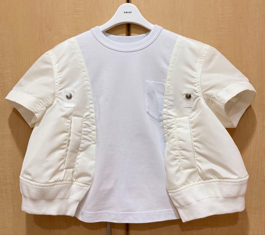 ミミック★sacai サカイ★MA1 ナイロン カットソー Tシャツ