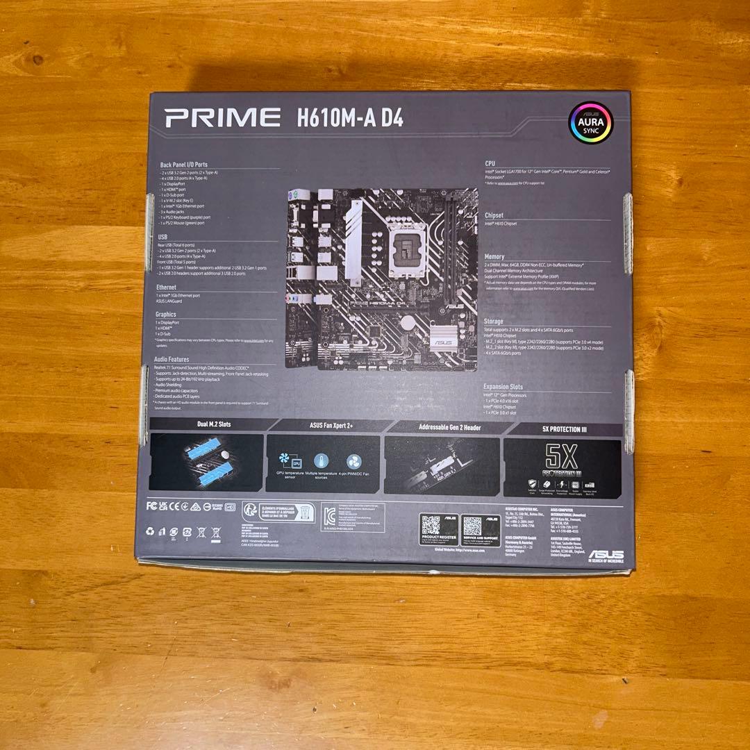 ASUS H610M-A D4 マザーボード